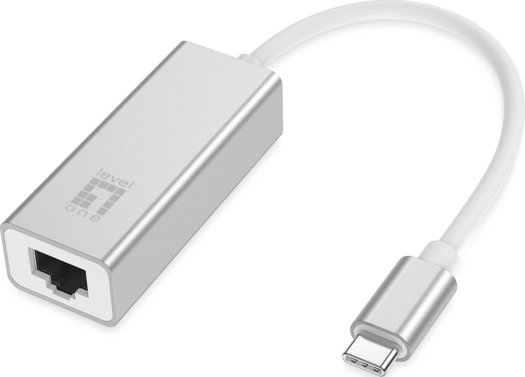 Adapter USB LevelOne 0402 V4 USB-C - RJ-45 Srebrny (USB-0402 V4)