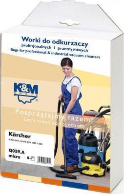 Worek do odkurzacza König & Meyer K&M Worki do odkurzacza KRCHER Q039.A MICRO 5 szt. 6.904-051, 6.959-130