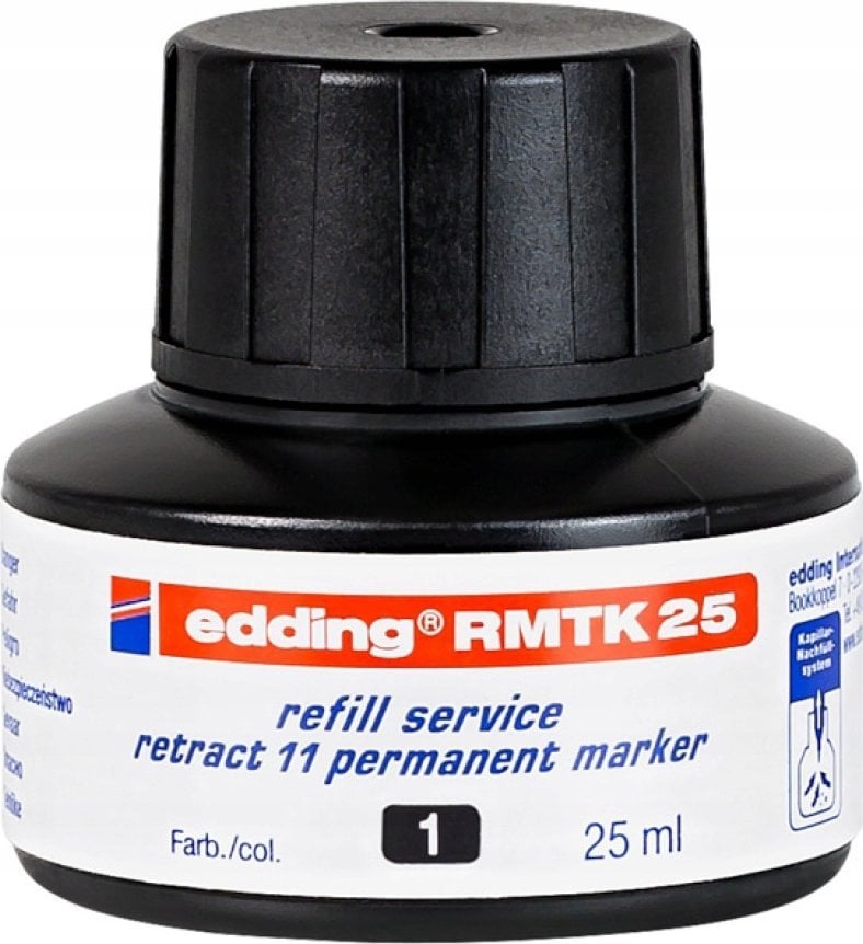 Edding Tusz do uzupełniania markerów permanentnych retract 11 e-RMTK 25, czarny
