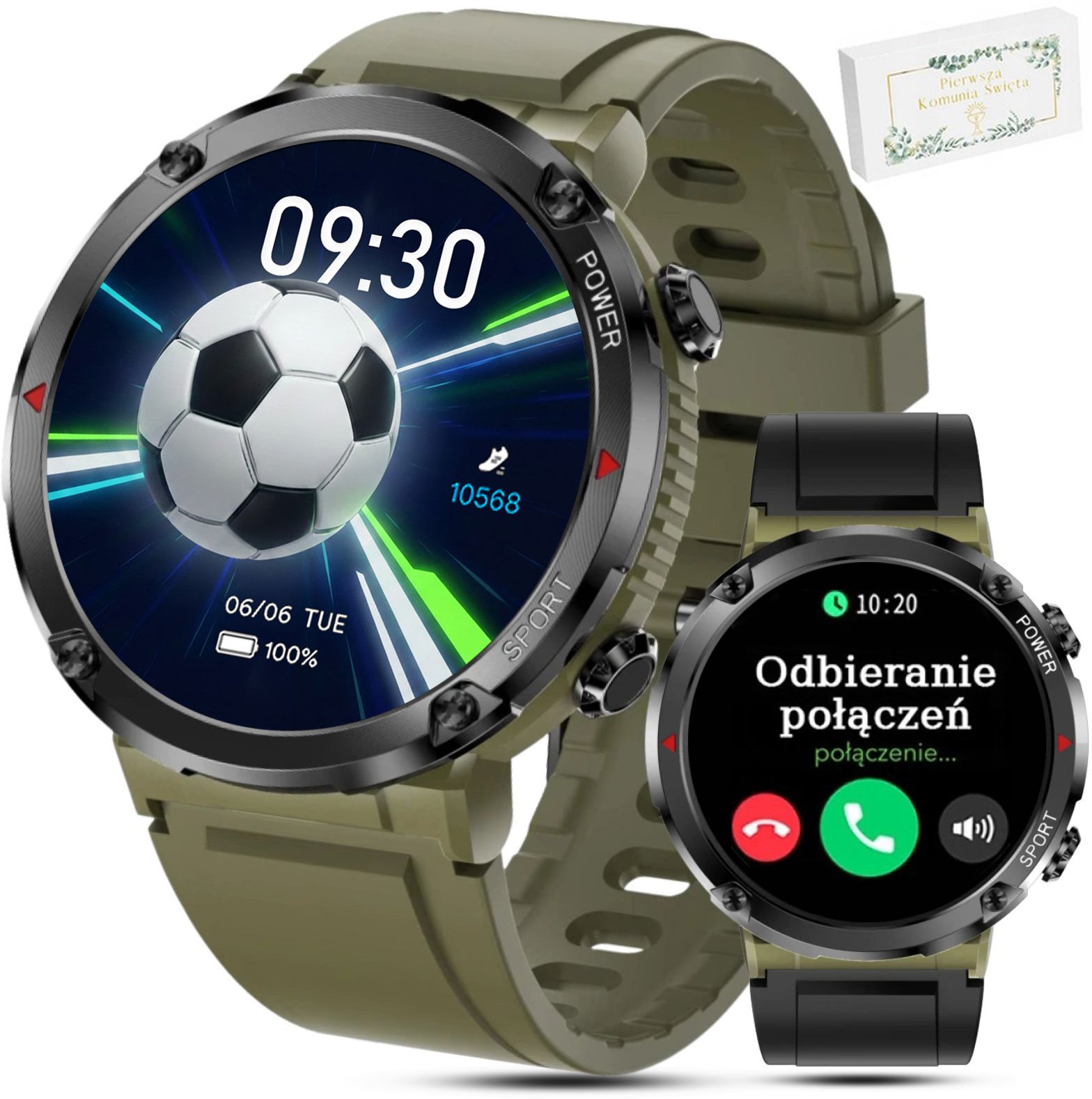 Smartwatch Gravity Zegarek dziecięcy SMARTWATCH GRAVITY GT21-7 khaki/khaki/BK