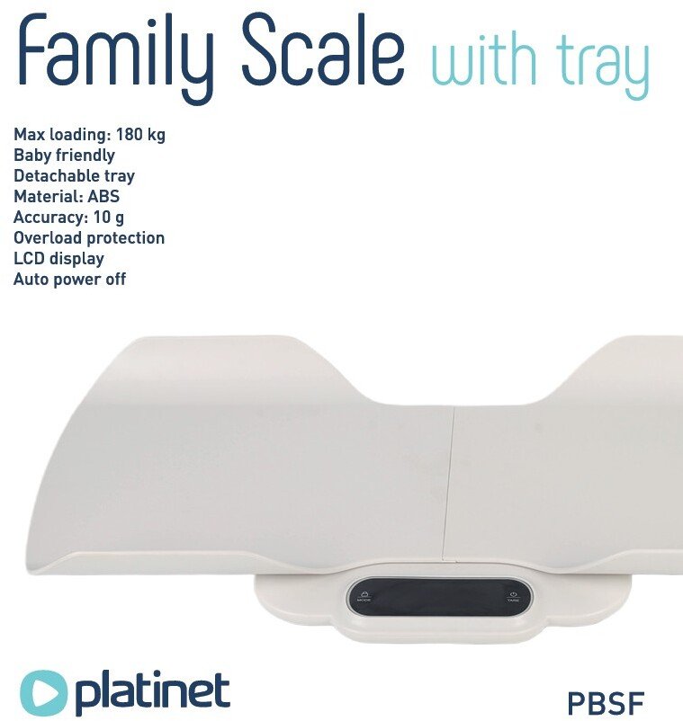 Platinet Family baby scale with detachable base waga rodzinna dla dzieci z odpinaną nakładką 180 KG ...
