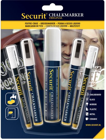 Securit Securit BL-SMAMIX-V5-WT, White, 5 pc(s)