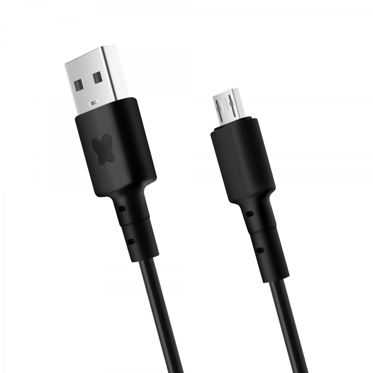 Dane i ładujący kabel Bonbon s konektory USB/micro USB, 1 metr, czarny