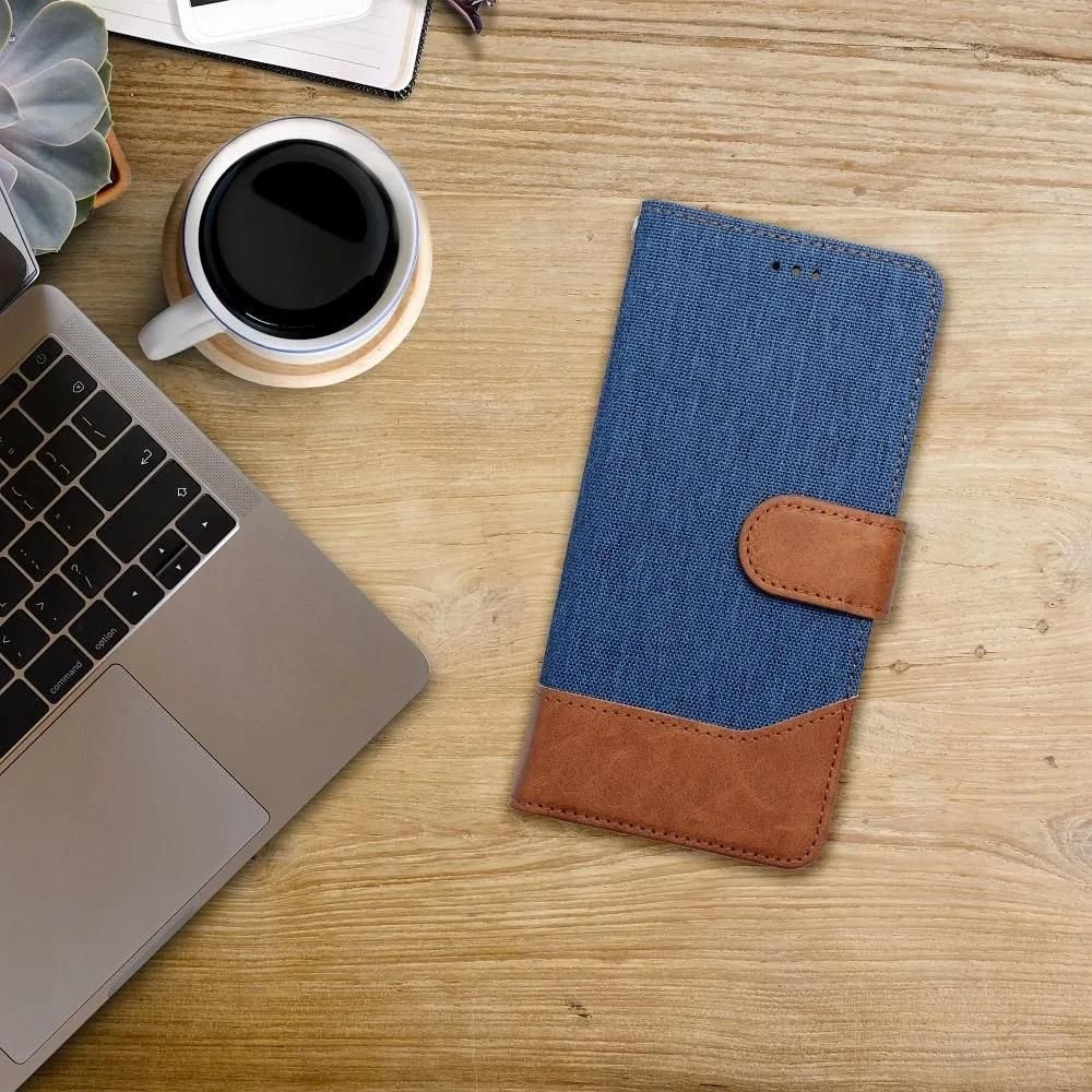 Kabura JEANS Book do XIAOMI Redmi Note 14 4G (GLOBAL - 164,84mm x 78,15mm x 8,16mm) niebieski