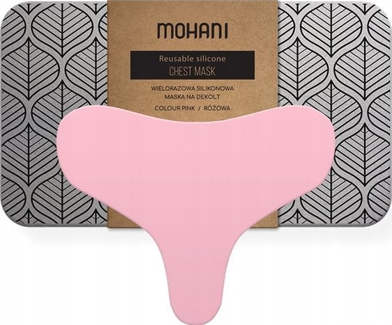 MOHANI_Wielorazowa silikonowa maska na dekolt Różowa