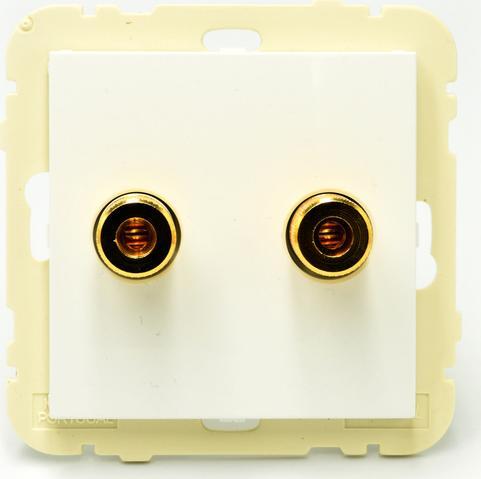 Efapel EFAPEL LOGUS90 GNIAZDO GŁOŚNIKOWE BIAŁY 90220 KWBR