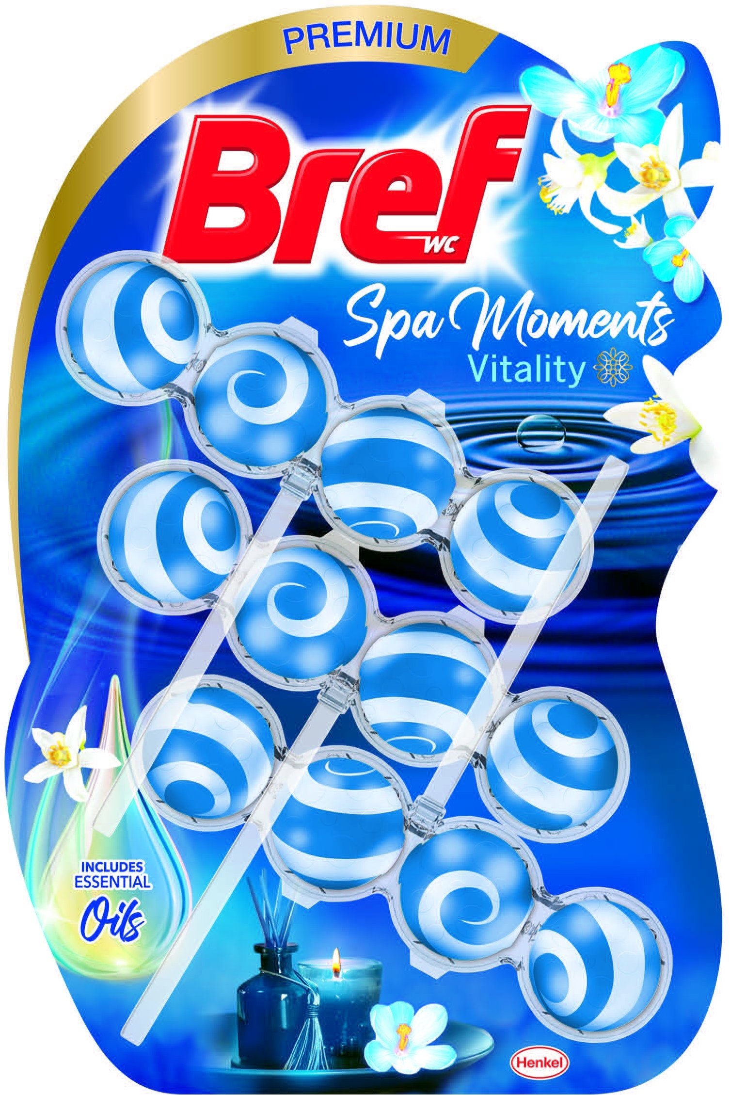 Chemia Kulki myjąco-zapachowe BREF Spa Moments Vitality, 3 x 50 g