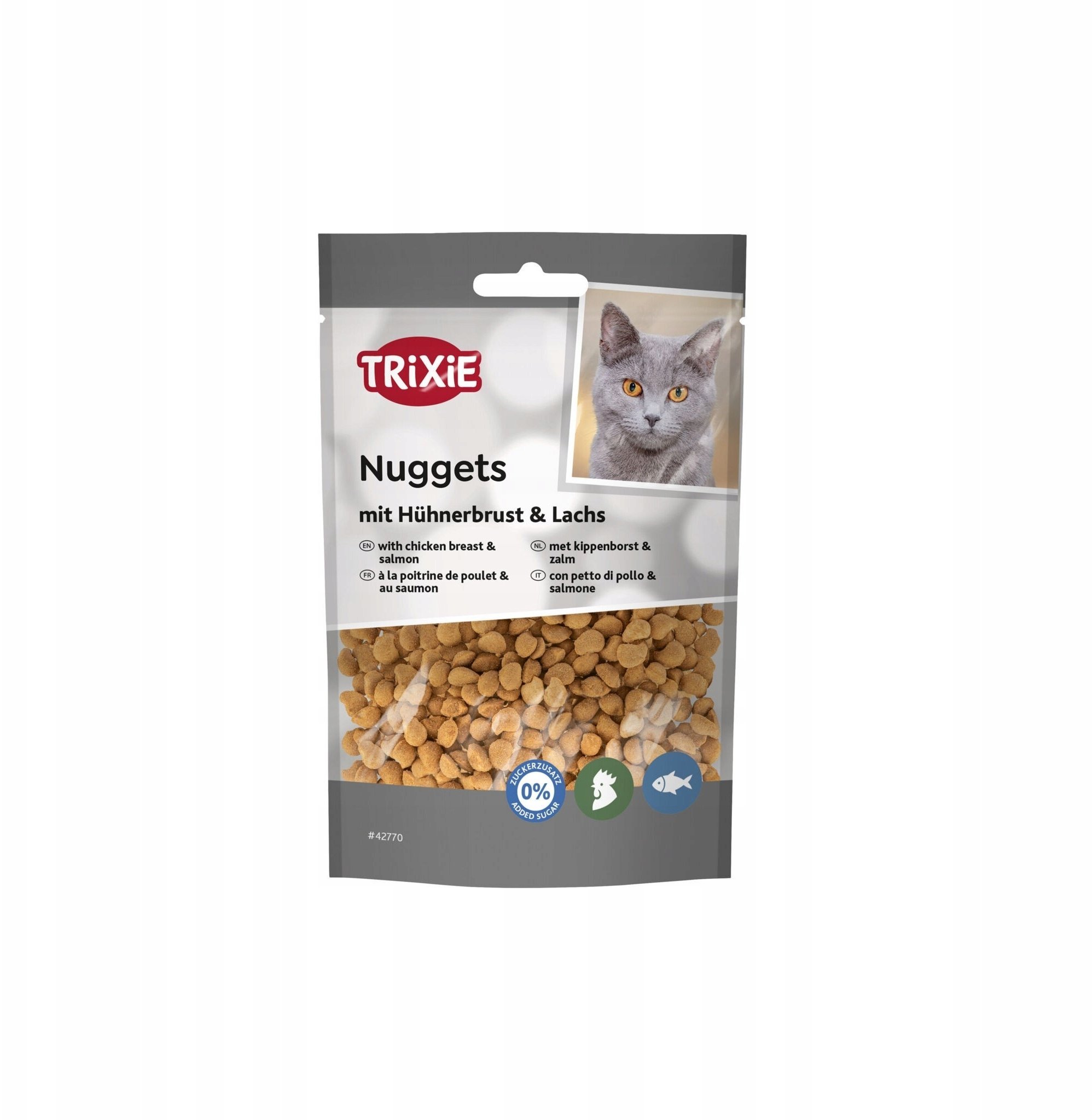 Trixie Nuggets smakołyk dla kota, pierś z kurczaka i łosoś, 50g