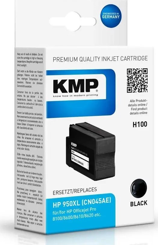 Zdjęcia - Tusze i tonery KMP Tusz   H100 ink cartridge black compatible with HP CN 045 AE - 1722,4001 