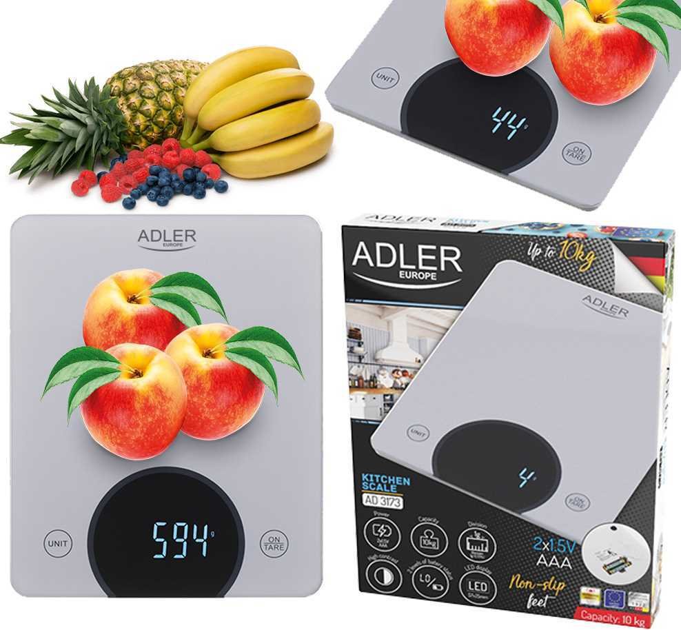 Waga kuchenna Waga Kuchenna - do 10kg - LED ADLER AD 3173 silver