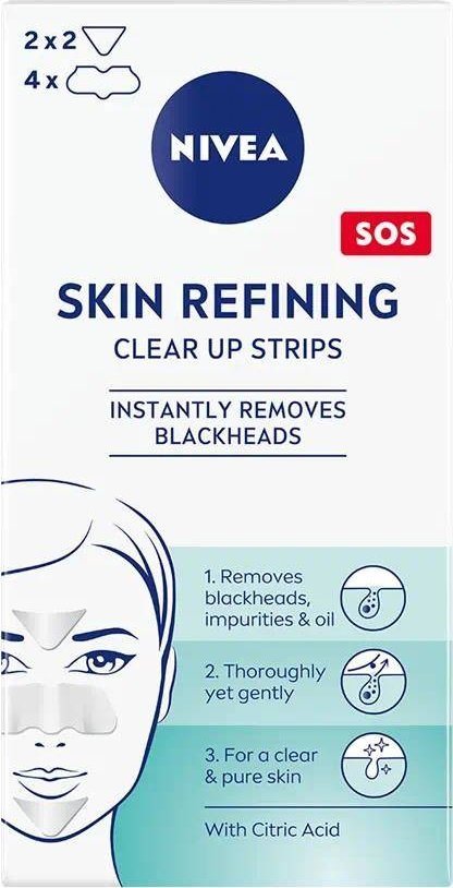 Nivea Skin Refining Clear-Up Strips plastry oczyszczające przeciw zaskórnikom 6szt.