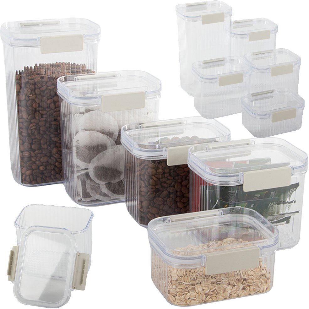 Verk Pojemniki kuchenne na żywność do makaronu pojemnik z uszczelką zestaw 5 szt