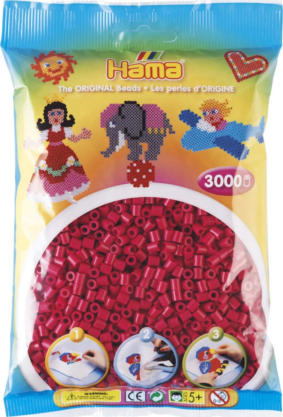 Revell Hama midi koraliki 3000szt czerwony wino