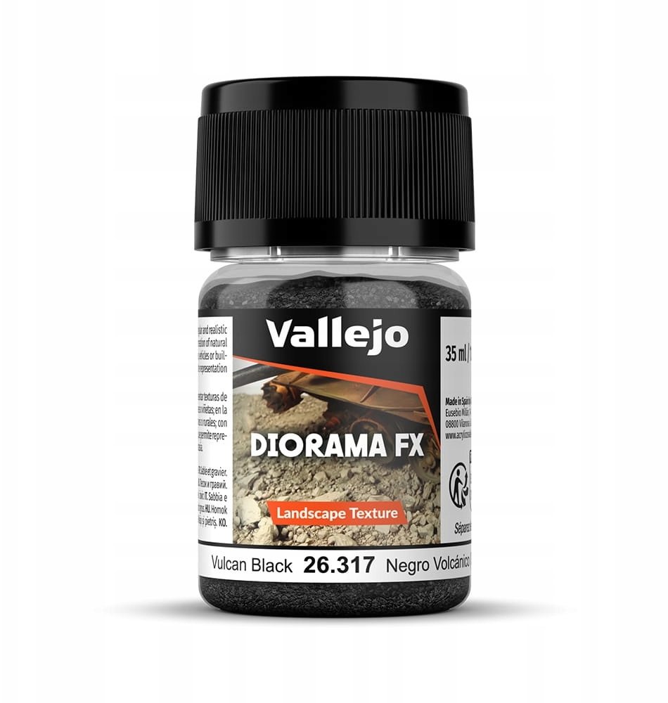 Vallejo Vallejo: 26.317 - Diorama FX - Landscape Textures - Vulcan Black (1-2 mm)