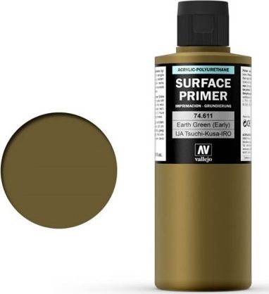 Vallejo IJA-Tsuchi-Kusa-IRO Earth Green (early) 200 ml. Podkład Akrylowy Vallejo Surface Primer uniw...