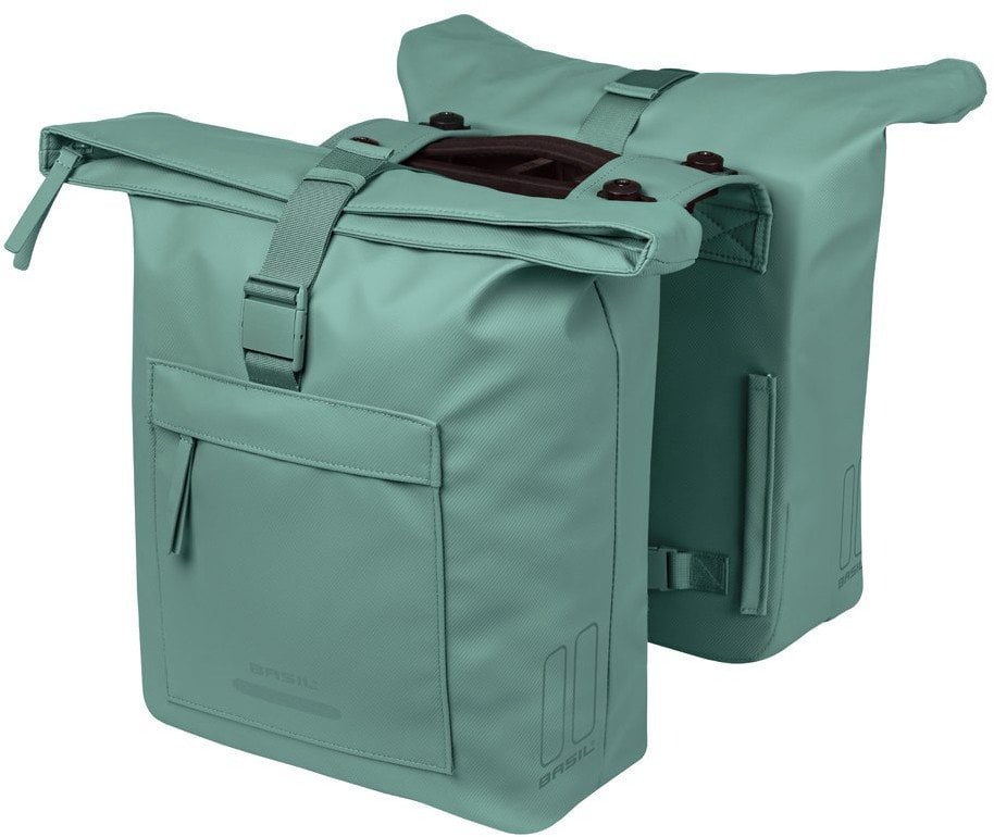 Basil Torba na bagażnik BASIL BROOKLYN DOUBLE PANNIER BAG 41L, MIK Hooks System, wodoodporna, silver...