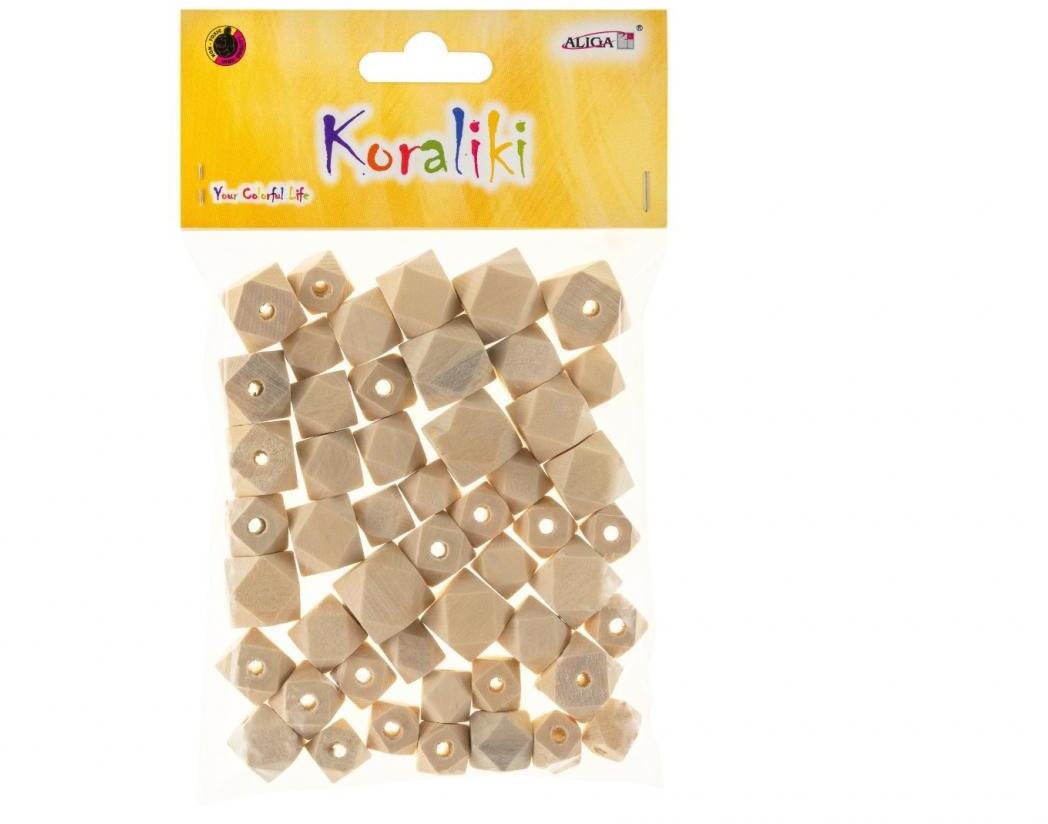 Aliga Koraliki drewniane 30szt