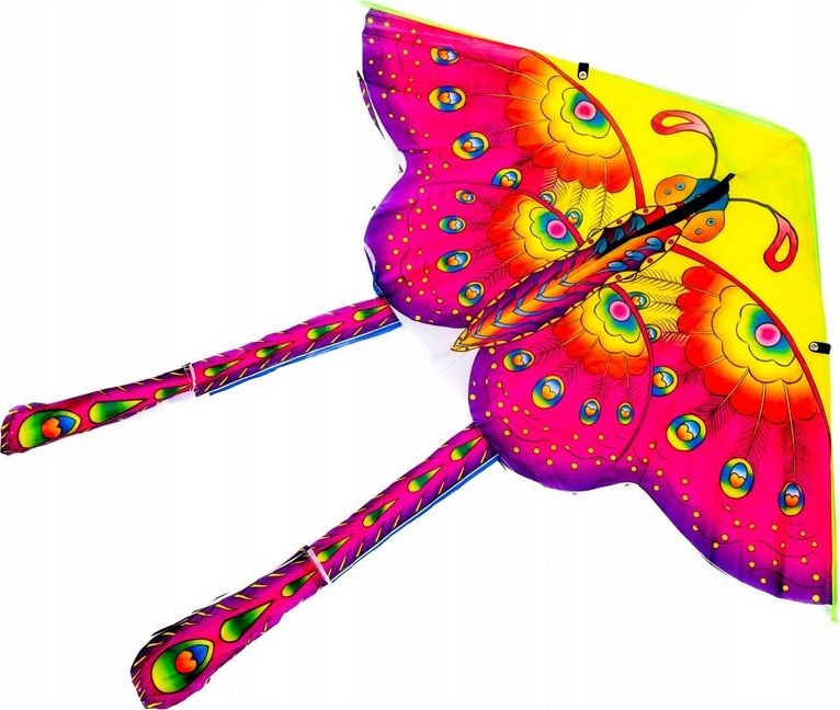 Фото - Повітряний змій Ikonka Latawiec duży 90cm motyl mix kolor