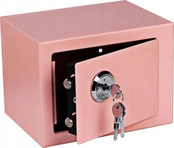 ExtraLink EXTRALINK HOME SEJF DOMOWY BIUROWY SKRYTKA NA KLUCZ MOCNY SOLIDNY KASA PANCERNA S-404-RÓŻO...