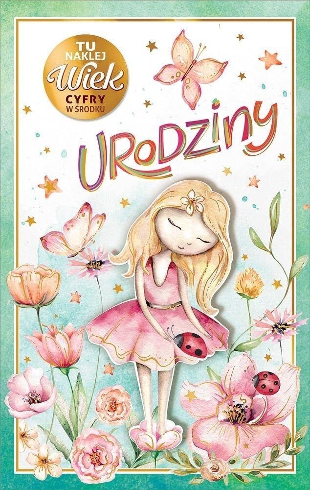 AbCard Kartka okolicznościowa Urodziny (wymienne cyfry)