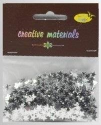 Party Deco Elementy z folii gwiazdki srebrne 15g