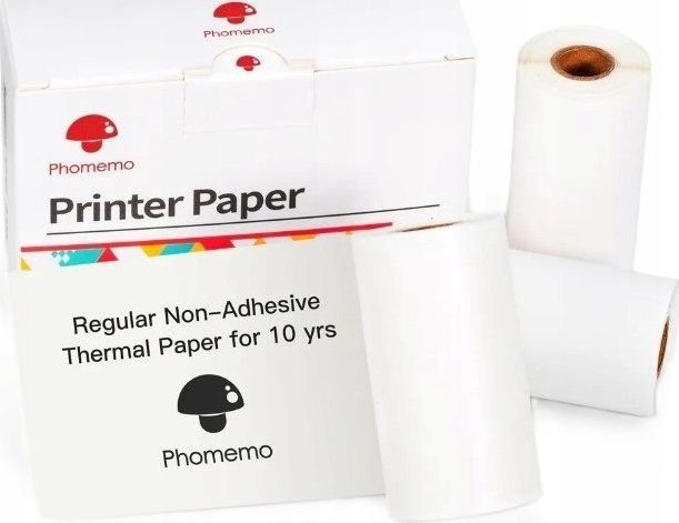 Phomemo Papier Biały Wkład Wkłady 3x Rolka 53mm Phomemo T02 M02 PRO M02S M03 M04S / Q22-RM10