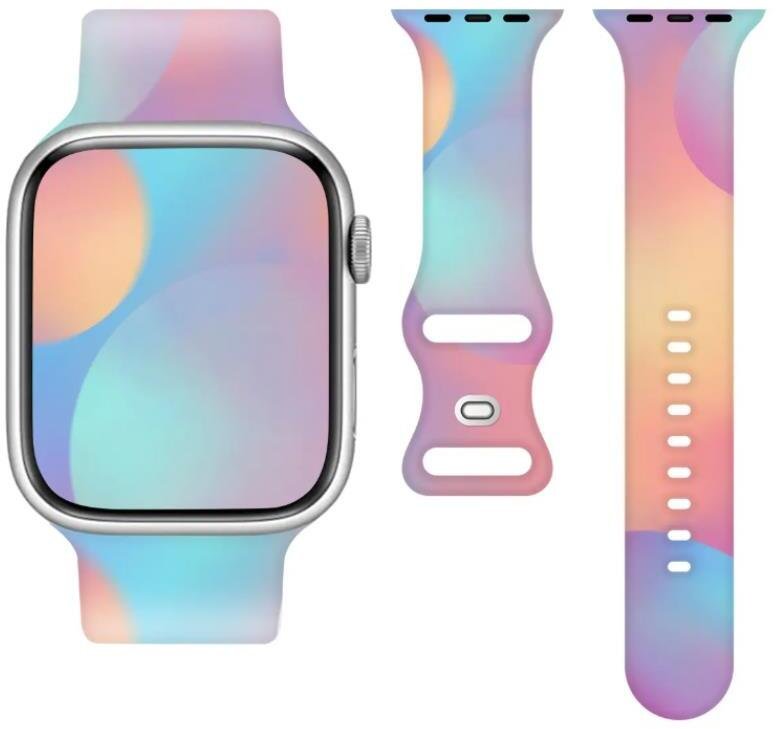 Yesido Pasek Silikonowy Apple Watch 42/44/45/ 49mm (97+118) RAINBOW