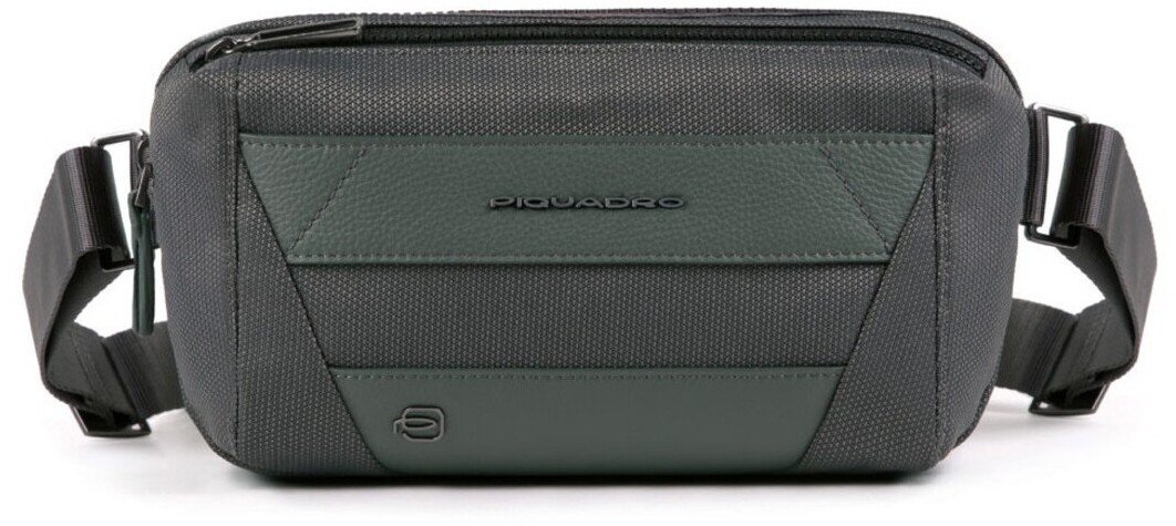 Piquadro , Trakai, Leather, Fanny Pack, Grey, 27 x 14.5 x 7.5 cm, For Men For Men