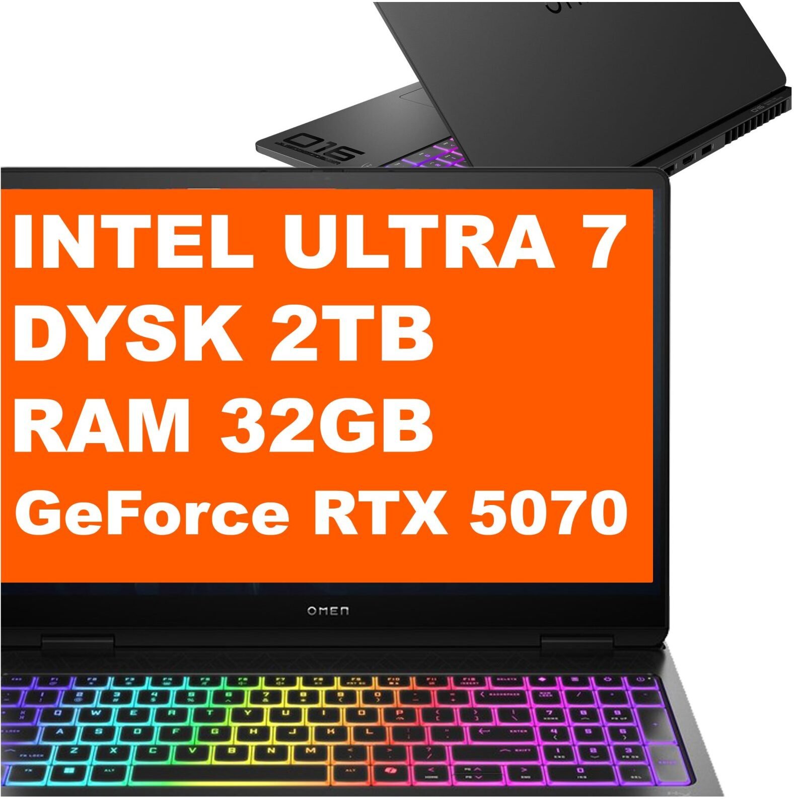 Laptop HP Laptop Gamingowy HP OMEN MAX 16-ah0660nd / BE6Y2EA / Ultra 7 / 32GB / 2TB / RTX 5070 / WQXGA / Win 11 / Czarny