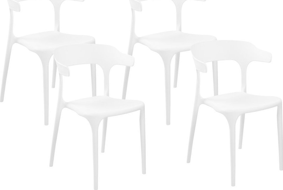 Zdjęcia - Krzesło Beliani Zestaw 4 krzeseł do jadalni białe GUBBIO Lumarko! 