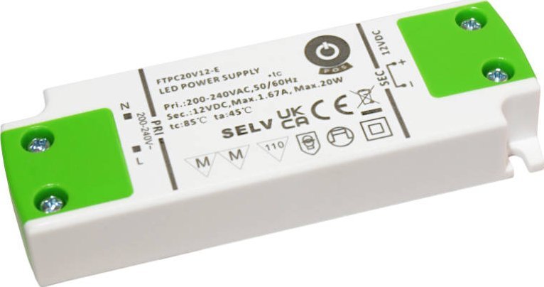 MPL Power zasilacz LED 24V/0.84A CV, compact plastic case. SE-VF series