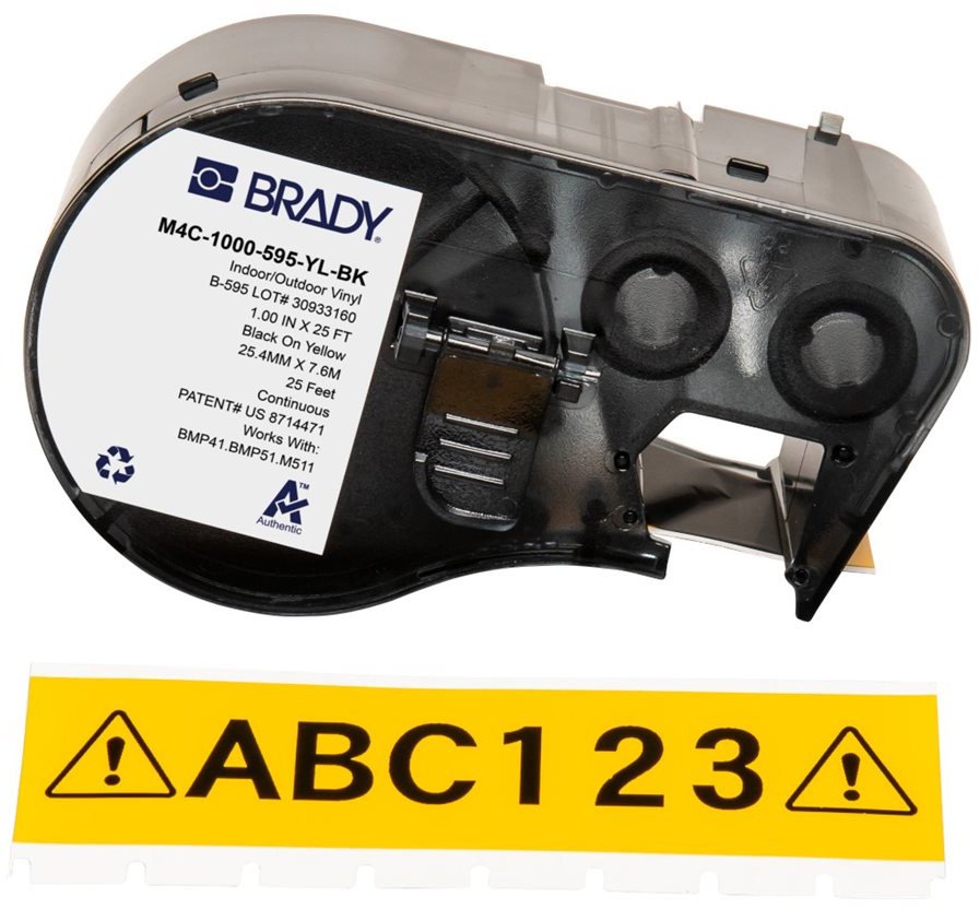 Brady BMP41/BMP51/BMP53/M511 Label (M4C-1000-595-YL-BK)