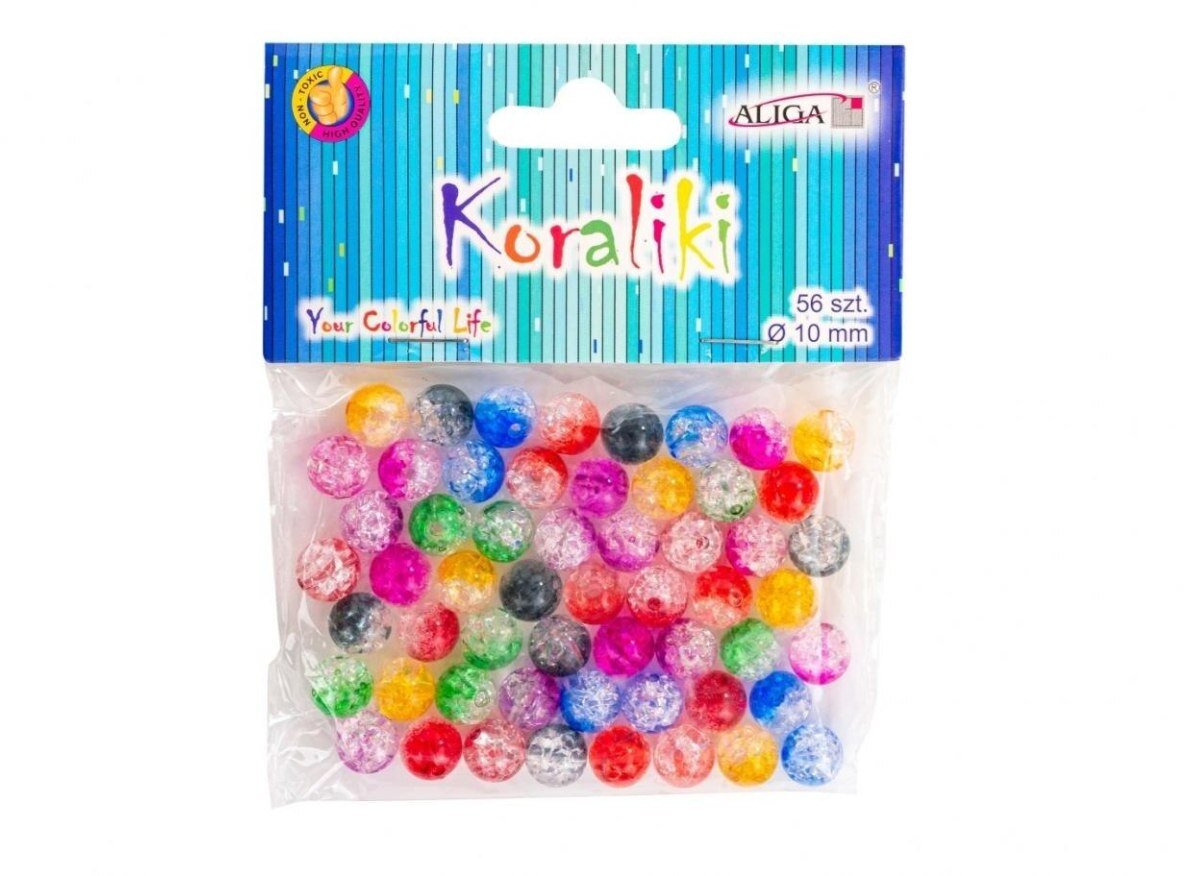 Aliga Koraliki plastikowe 10mm 56szt