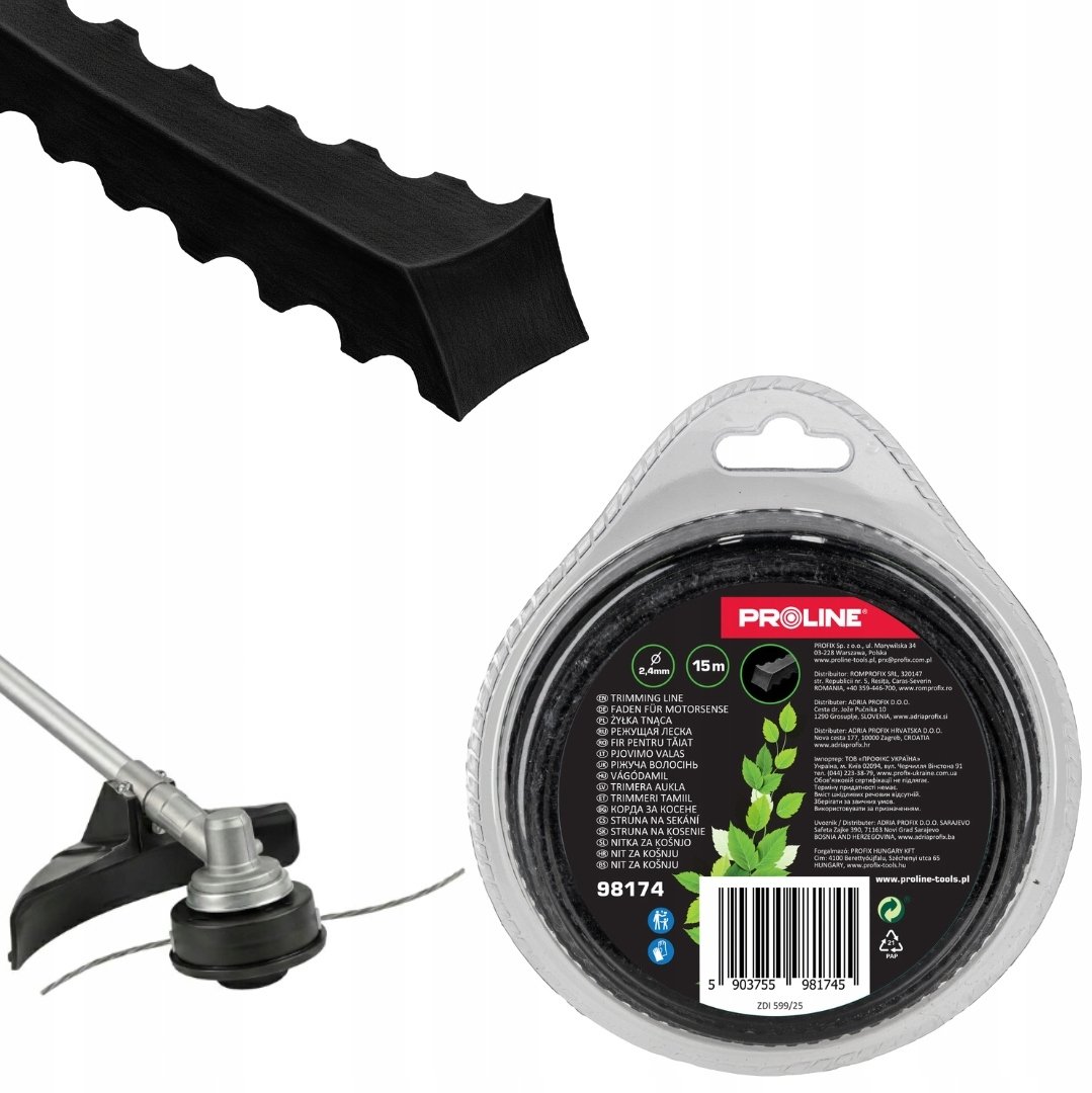 Pro-Line ŻYŁKA TNĄCA PROFIL "ZĘBY PIŁY" 2.4MM X 15M, PROLINE