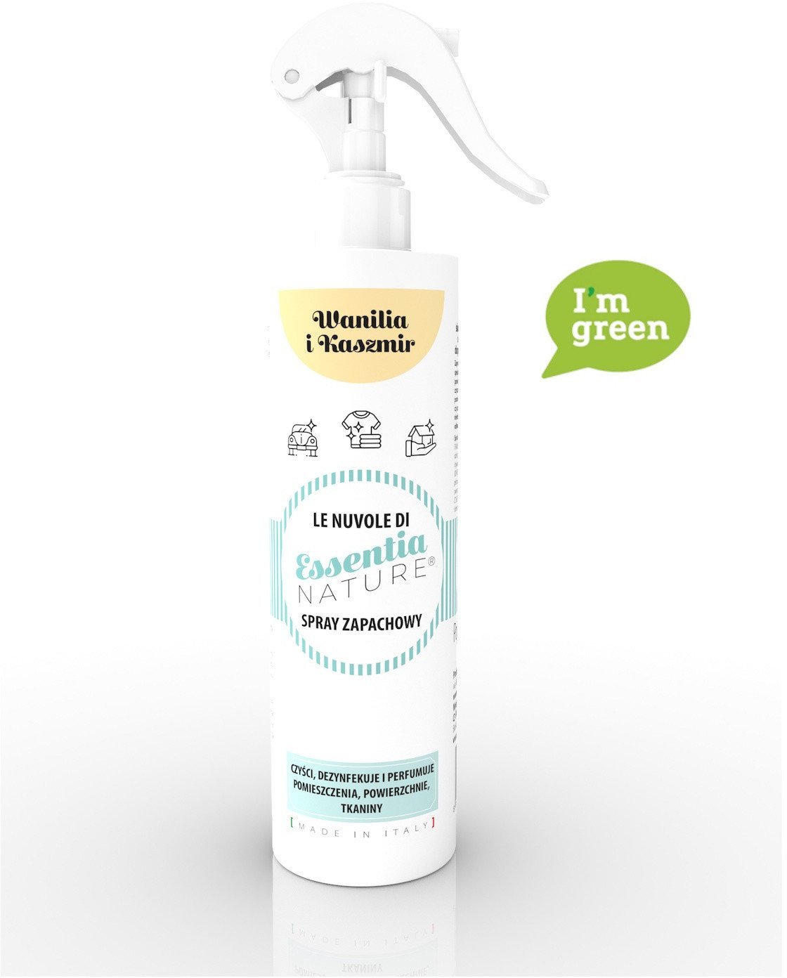 Hintenso Odświeżacz w sprayu do tkanin i wnętrz, Wanilia i Kaszmir, 250 ml