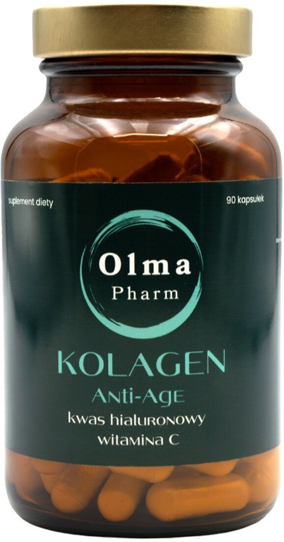 OLMA PHARM_Kolagen Anti Age Kwas Hialuronowy + Witamina C suplement diety 90 kapsułek
