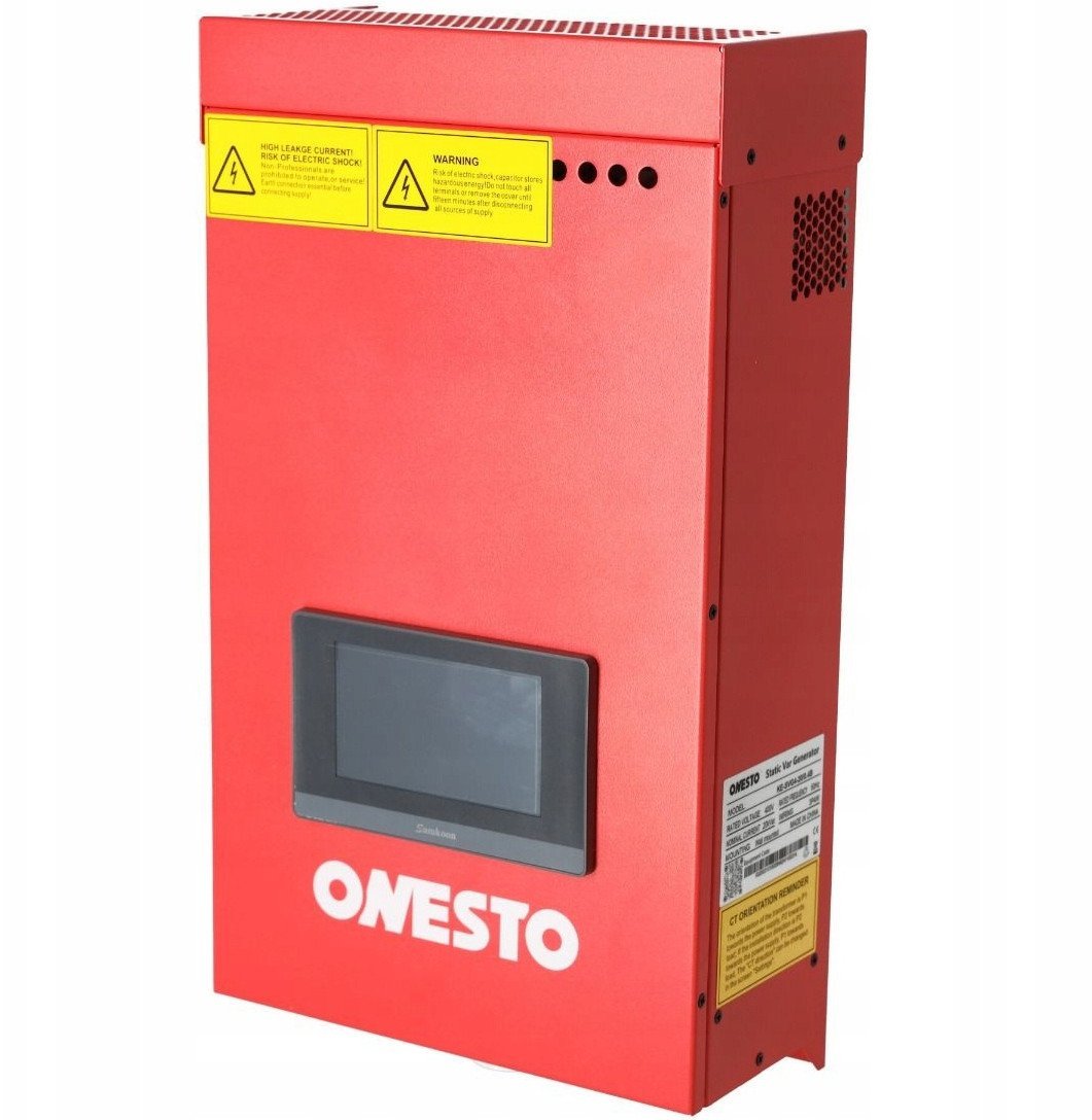 Kompensator mocy biernej SVG ONESTO 1004749 20kvar 400V 3 fazowy KE-SVG4-20 0.4B czerwony.
