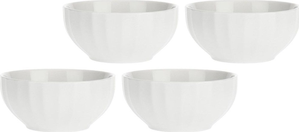 NPC Polska Biała porcelana Zestaw 4 misek do sałatek 13 cm biały
