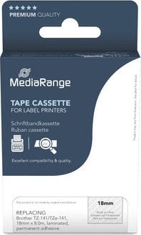MediaRange MediaRange Schriftbandka. Brother TZ-141/TZe-141 18mm 8m sw