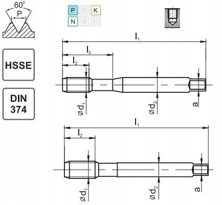 Fanar GWINTOWNIK UNF 1/2-20 DIN-374C R40 (2B) HSSE 800