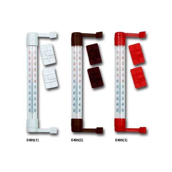 Terdens Termometr zaokienny 19,5cm biały (0495)