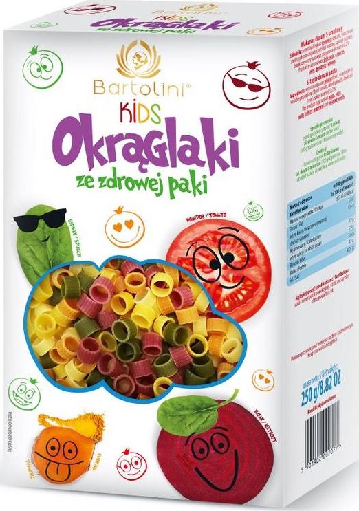 Bartolini Makaron dla dzieci Okrąglaki - koraliki 250 g -