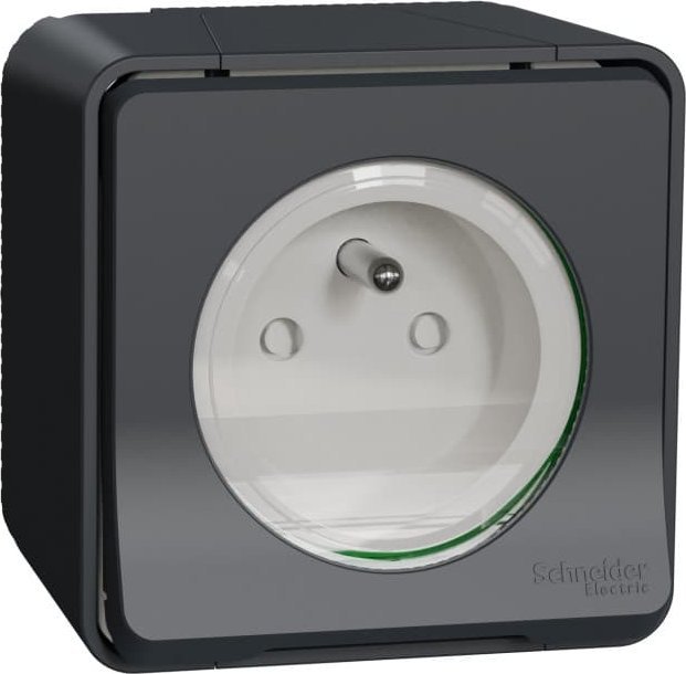 Schneider Electric Mureva Styl Gniazdo 2P+PE zaciski śrubowe antracytowe MUR36030