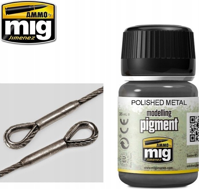 Vallejo Ammo: Modelling Pigment - Polished Metal (35 ml)