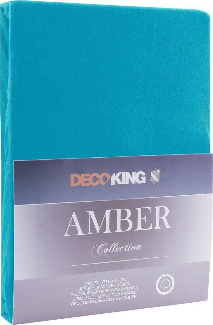 Decoking Prześcieradło bawełniane Amber Marine 140-160x200+30 cm
