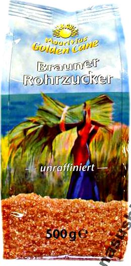 Mauritius Golden Cane Cukier trzcinowy (brązowy) nierafinowany 500g - Mauritus Golden Cane