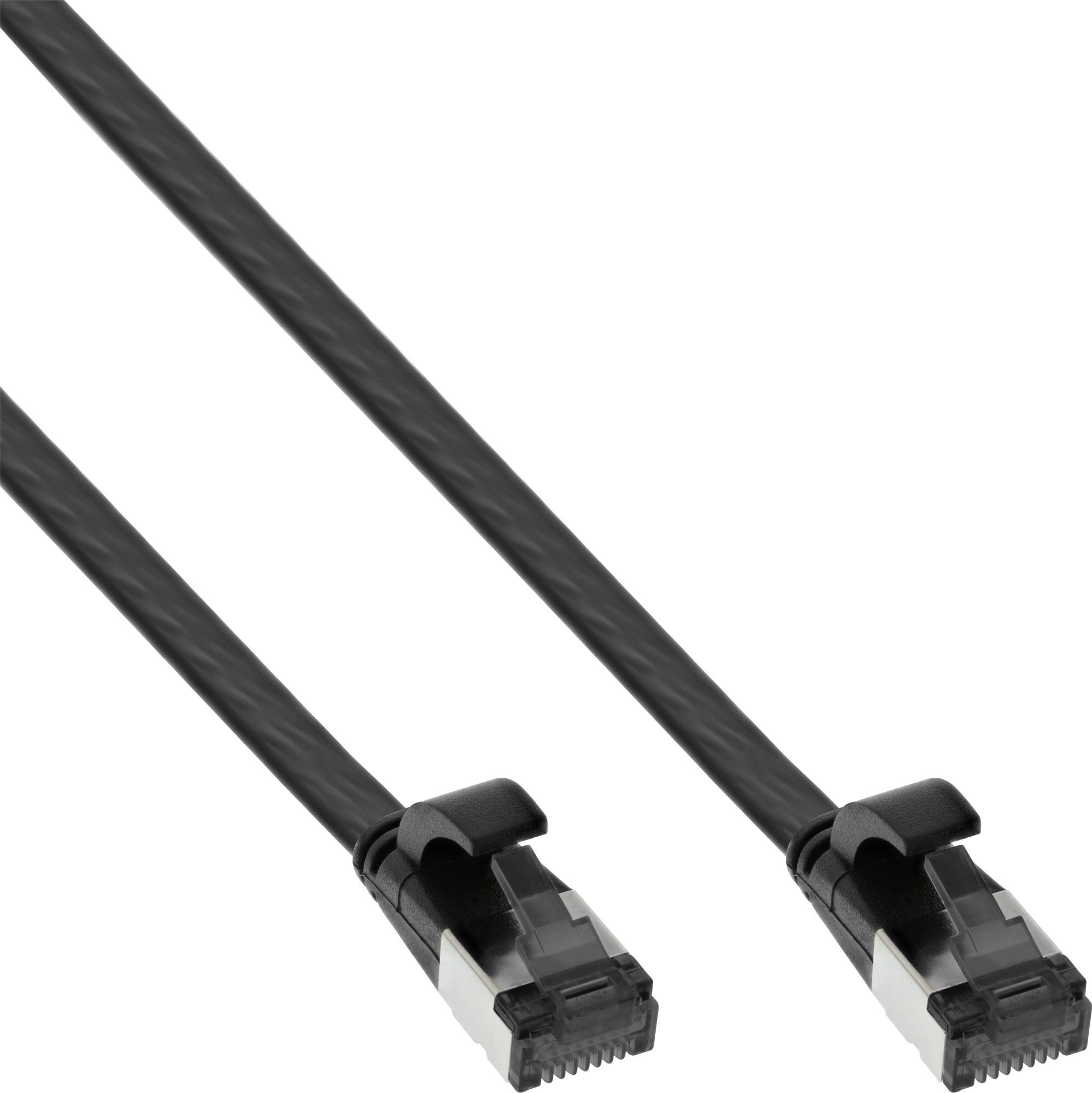 InLine InLine® Flat patch cable, U/FTP, Cat.8.1, TPE halogen free, black, 1,5m