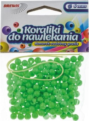 BREWIS Koraliki do nawlekania 6mm K6-8 zielony Brewis