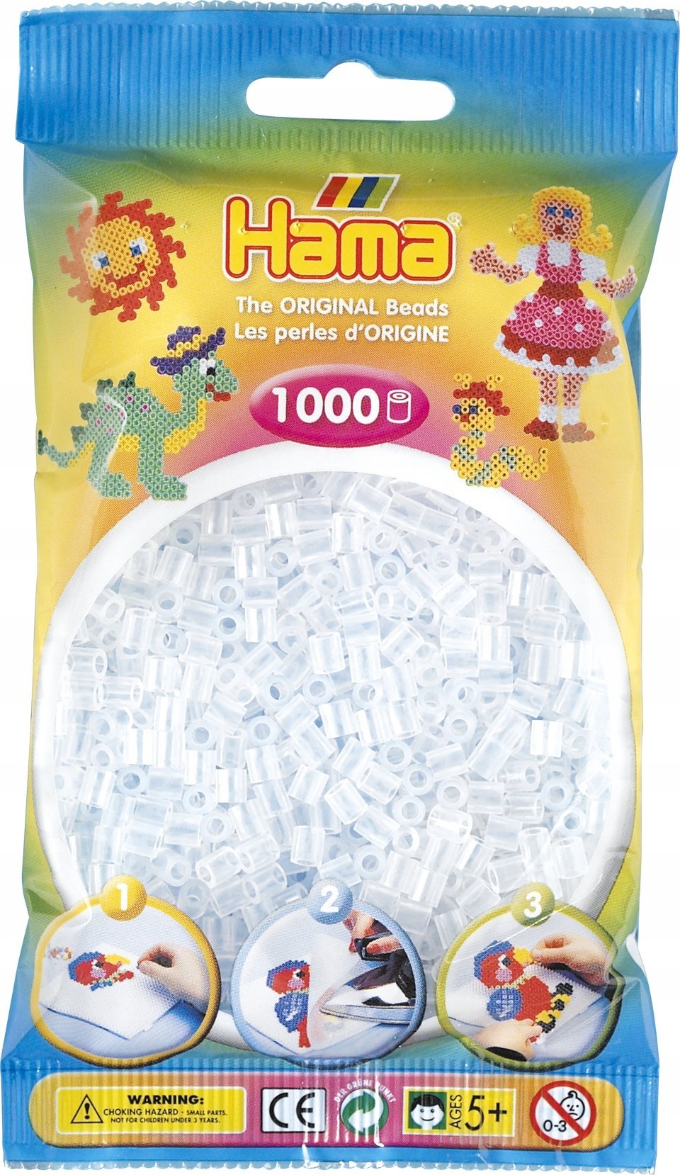 Hama Beads Hama midi koraliki 1000stk przezroczysty