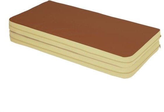 Małpiszon materac gimnastyczny Gamma 200x100x8 dwuczęściowy beżowo-brązowy